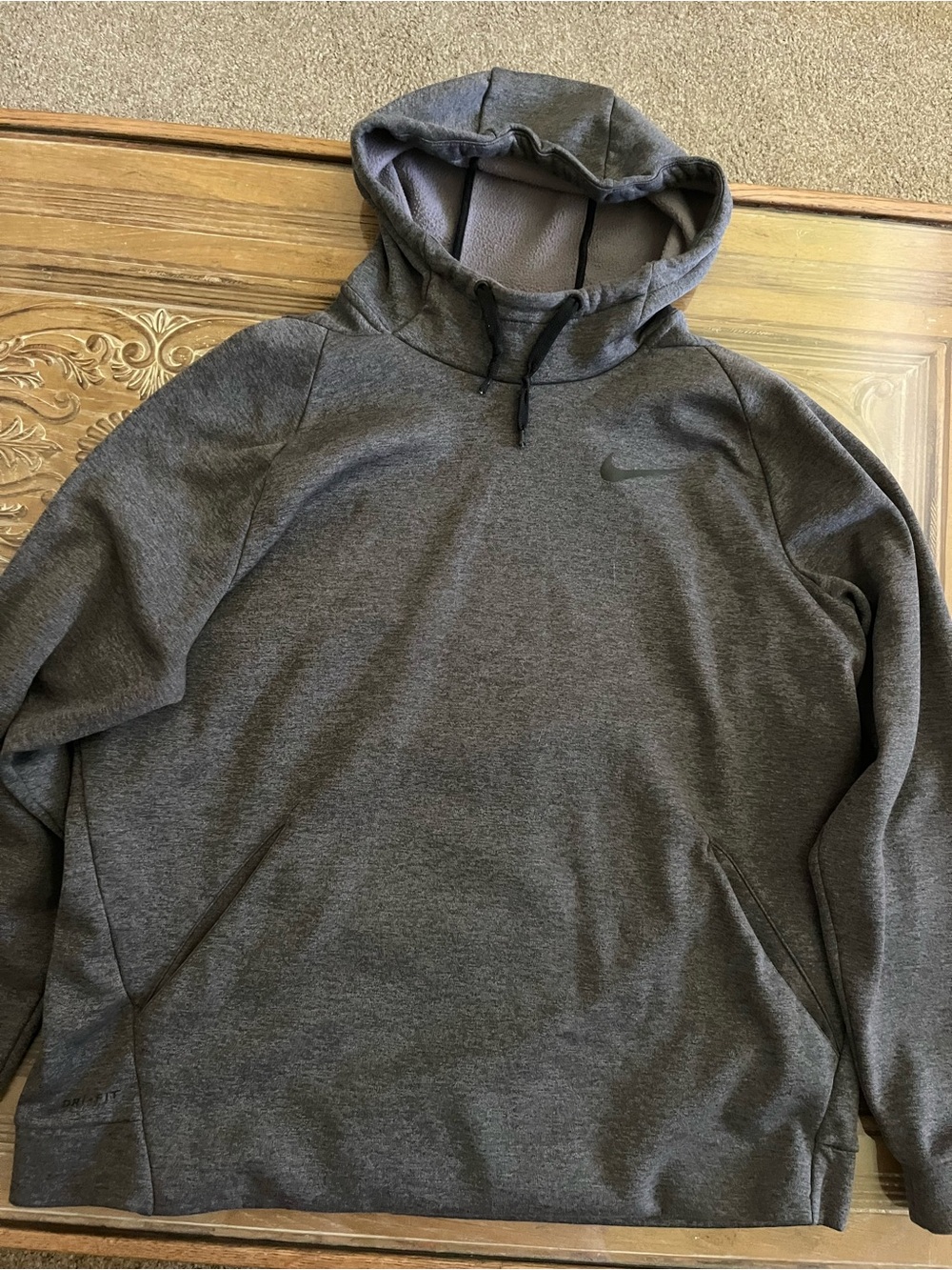 Nike Men’s Charcoal Gray Hoodie Pullover Jacket
